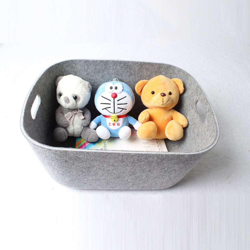 China Factory Customize Color Recycled PET Eco Friendly Felt Storage Basket Containers Home Storage & Organization Bins