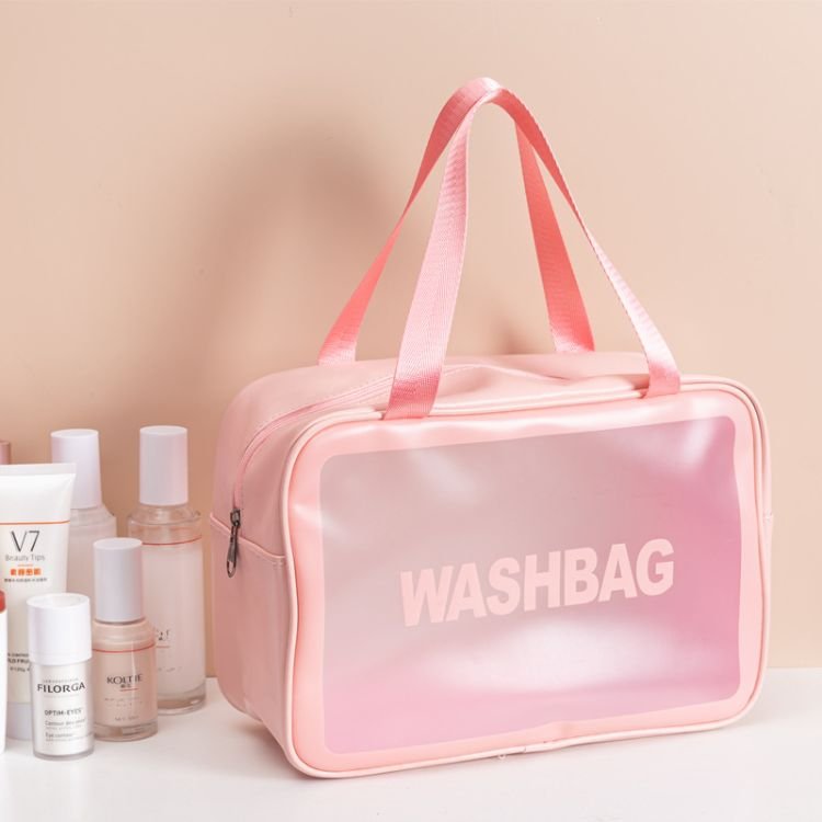 1 Set 3 Pcs Pu Women Travel Storage Bag Toiletry Organize Waterproof Pvc Cosmetic Bag