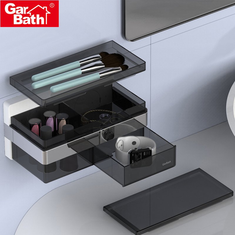 Hot selling jewelry cosmetic storage box countertop acrylic makeup organizer