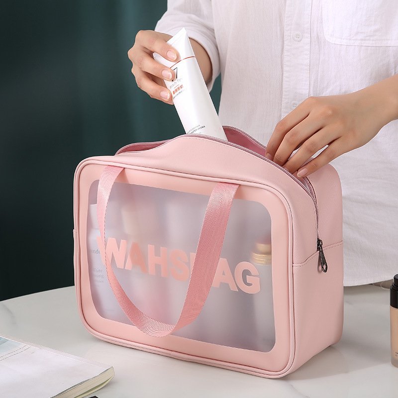 New Women Travel Storage Bag Toiletry Organize Waterproof Pvc Cosmetic Bag Portable Transparent Makeup Pouch Female Wash Bag
