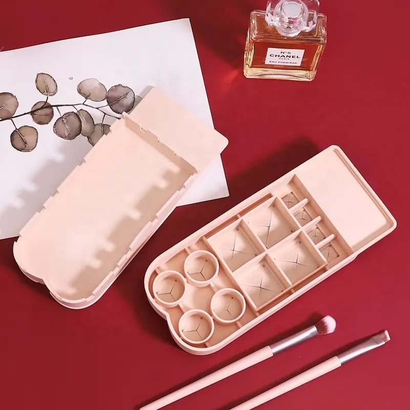 custom Makeup organizer cosmetic storage box beauty display silicone lipstick organizer for Lipstick Eyebrow pencil Makeup Brush