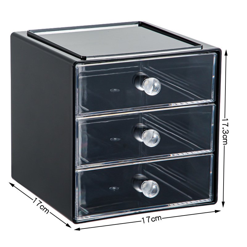 Stackable Acrylic Eye Glass Storage Box Holder 3 Drawers Acrylic Cosmetics Holder Box Sunglasses Organizer