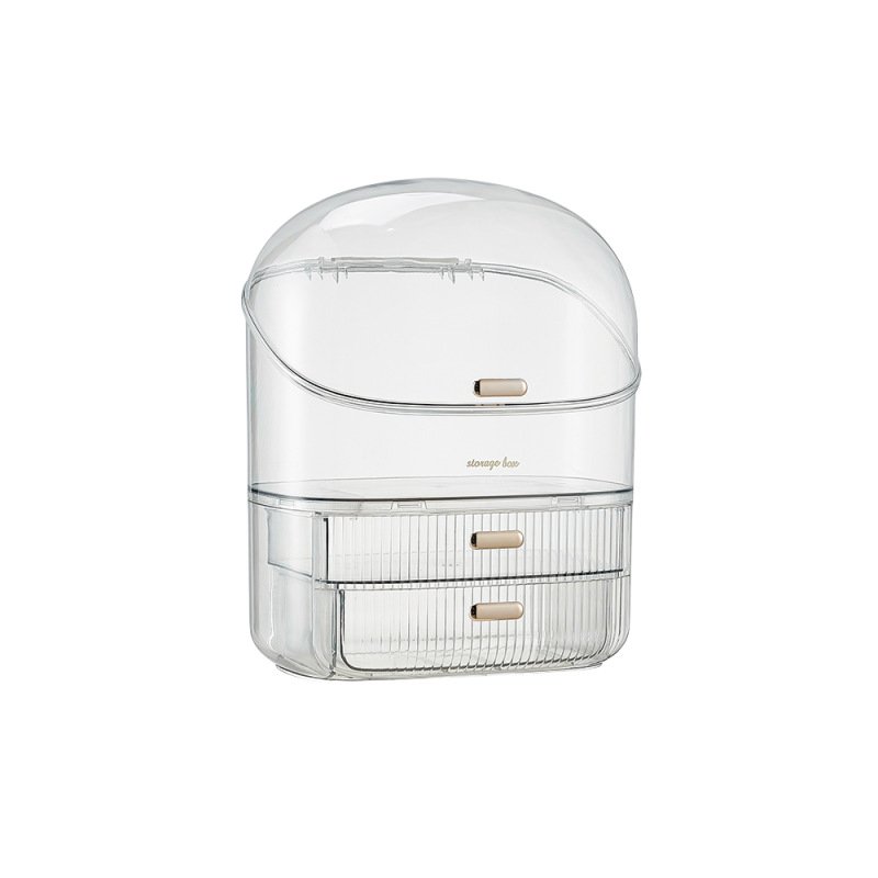 Large Capacity Dust-proof Multifunctional Cosmetic Storage Box Desktop Makeup Rack Lipstick Skincare Dressing Table Organization