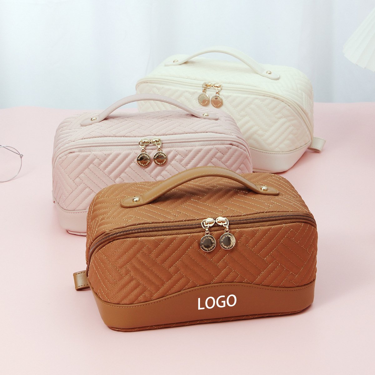 Large Capacity Travel Portable pu Pouch Women Waterproof Bathroom Washbag Multifunction Toiletry Cosmetic Makeup Bag