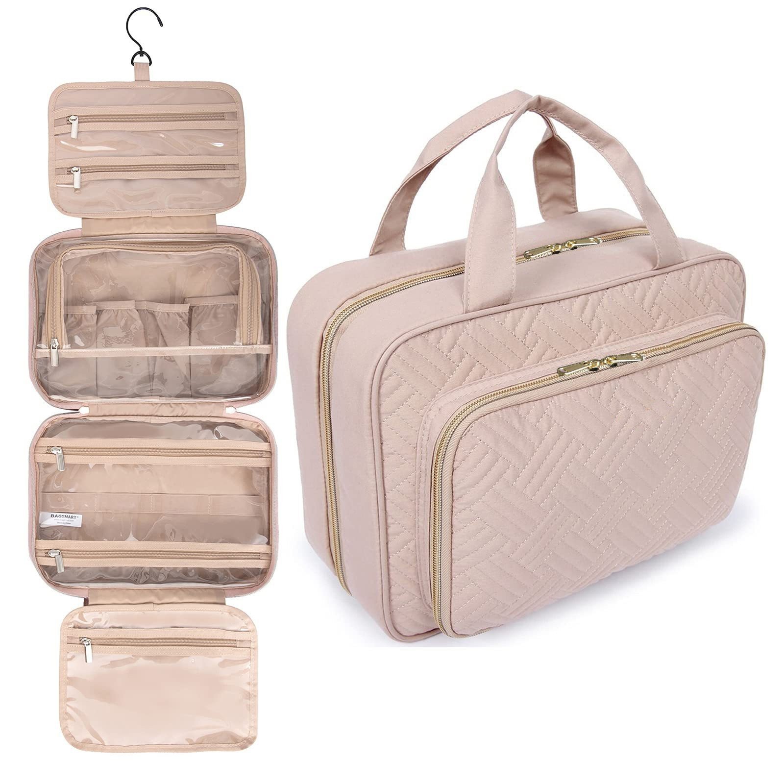 Traveling Toiletry Makeup Bag Set with Custom Logo Small Zipper Travel Wash Bag for Women Transparent Cosmetic Bags