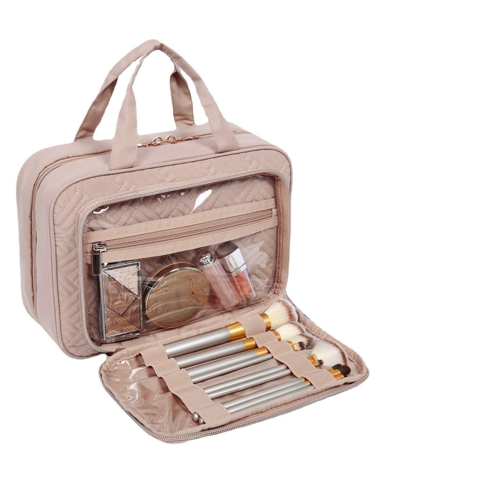 Traveling Toiletry Makeup Bag Set with Custom Logo Small Zipper Travel Wash Bag for Women Transparent Cosmetic Bags