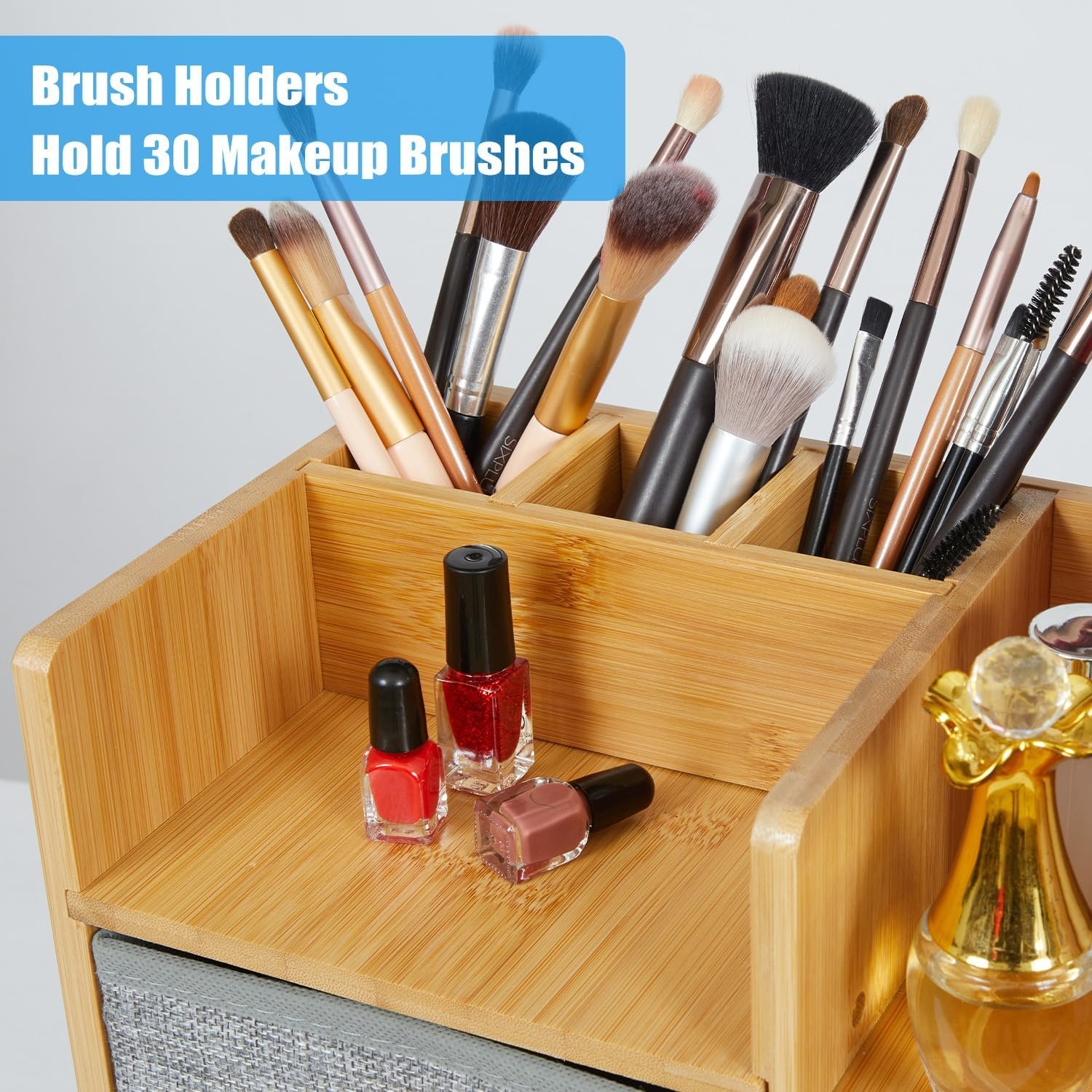 Makeup Storage Organizer Holder Large Capacity Cosmetic Skincare Organizers Countertop Makeup Organizer With 10 Shelf