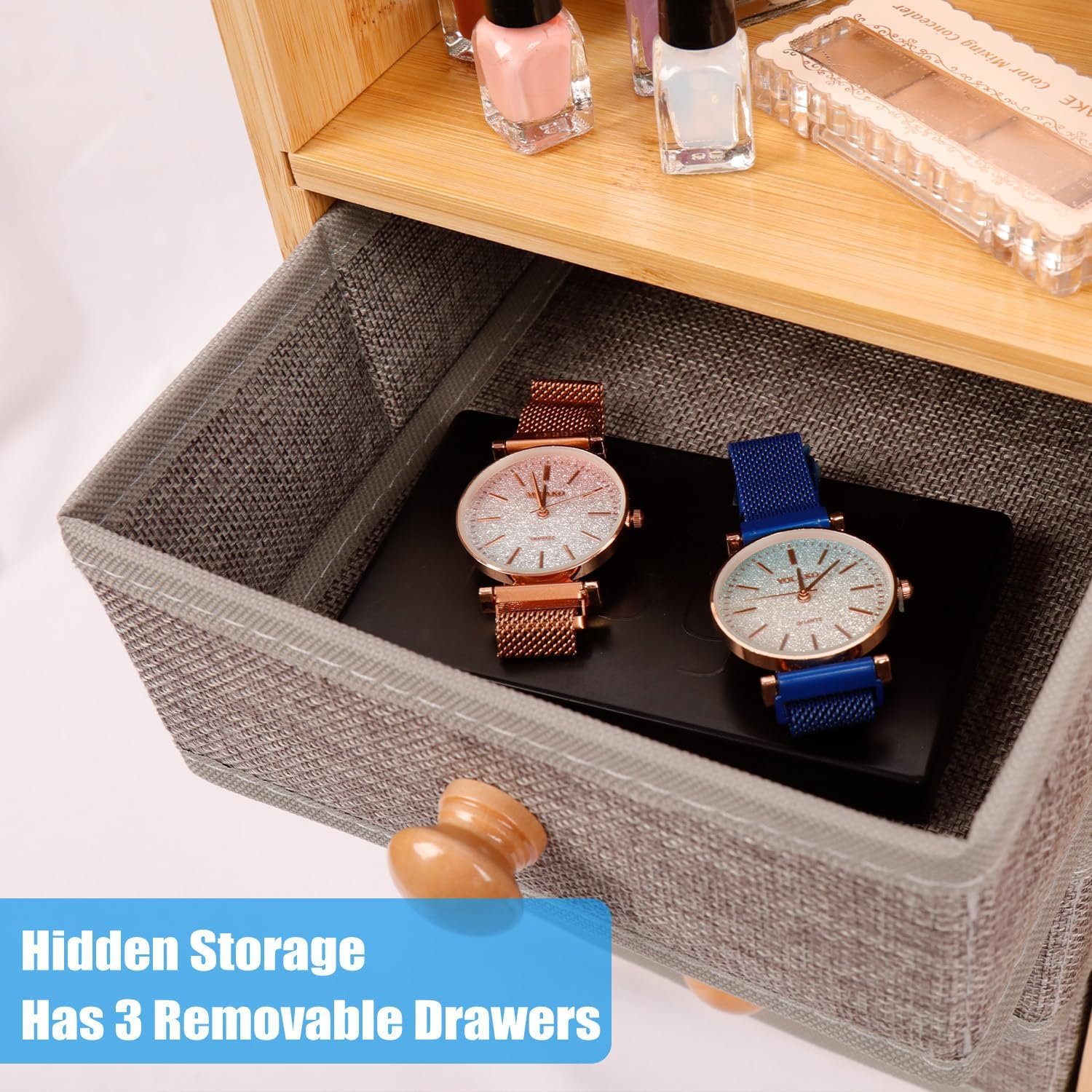 Makeup Storage Organizer Holder Large Capacity Cosmetic Skincare Organizers Countertop Makeup Organizer With 10 Shelf
