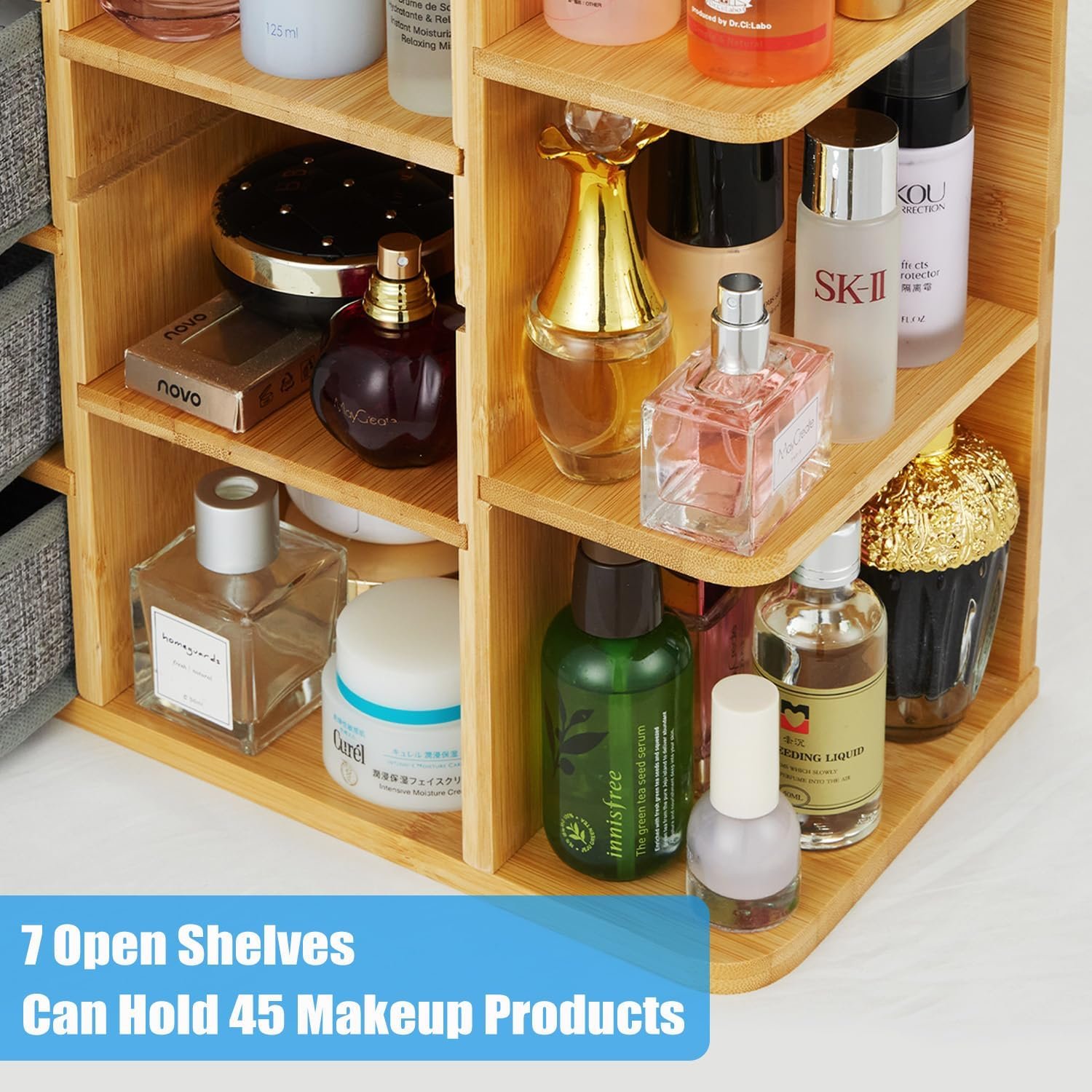 Makeup Storage Organizer Holder Large Capacity Cosmetic Skincare Organizers Countertop Makeup Organizer With 10 Shelf