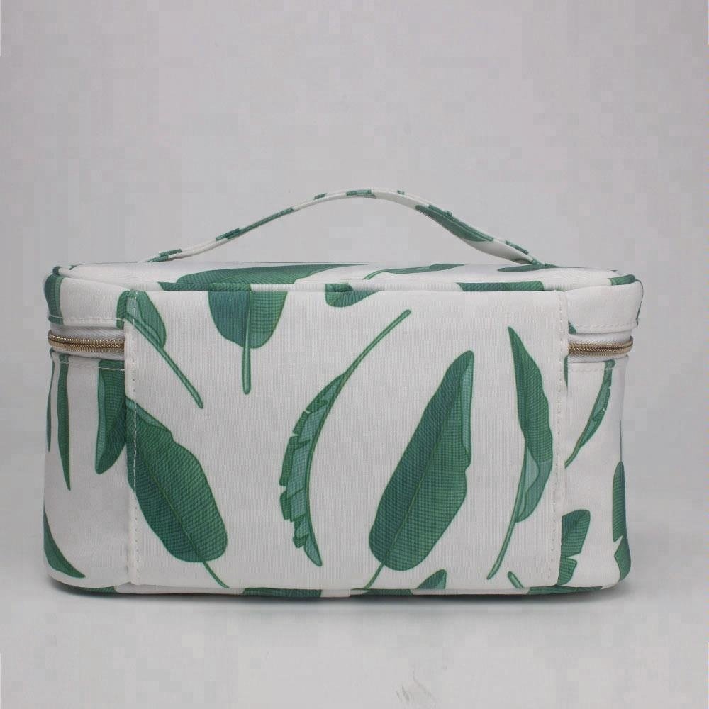 Makeup organizers Tote Travel Suitcase Cosmetic Bag With Brush Holder barrel shaped travel cosmetic bag case