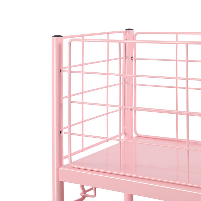 Promotional Multi-Layer Bookshelf Cart Mobile Book Holder Organizing Rack Vertical 5 Tier Magazine Home Storage Trolley