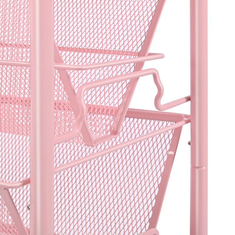 Promotional Multi-Layer Bookshelf Cart Mobile Book Holder Organizing Rack Vertical 5 Tier Magazine Home Storage Trolley