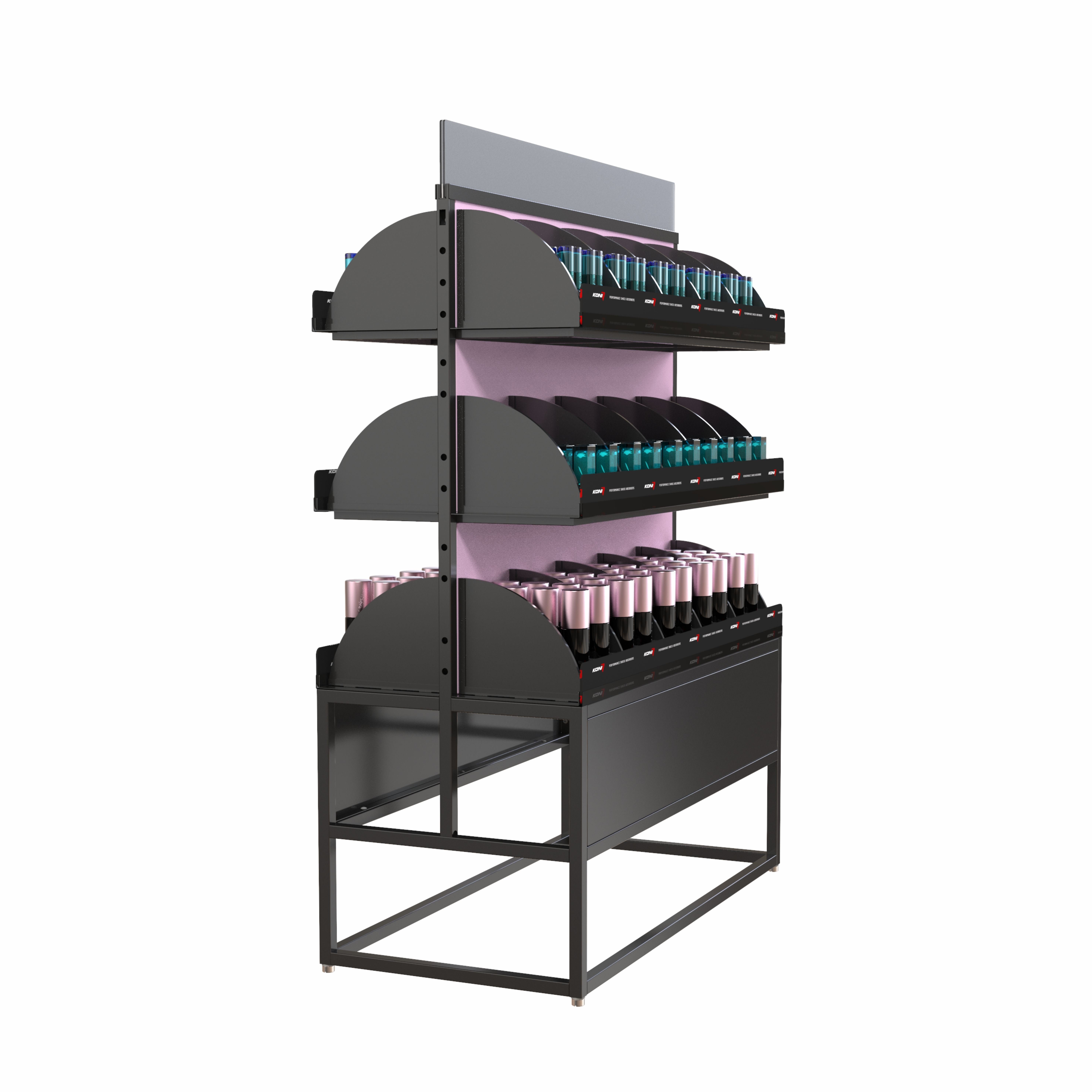 Customized Beauty And Skincare Store Display Rack Makeup Skincare Display Rack For Cosmetics Shelves