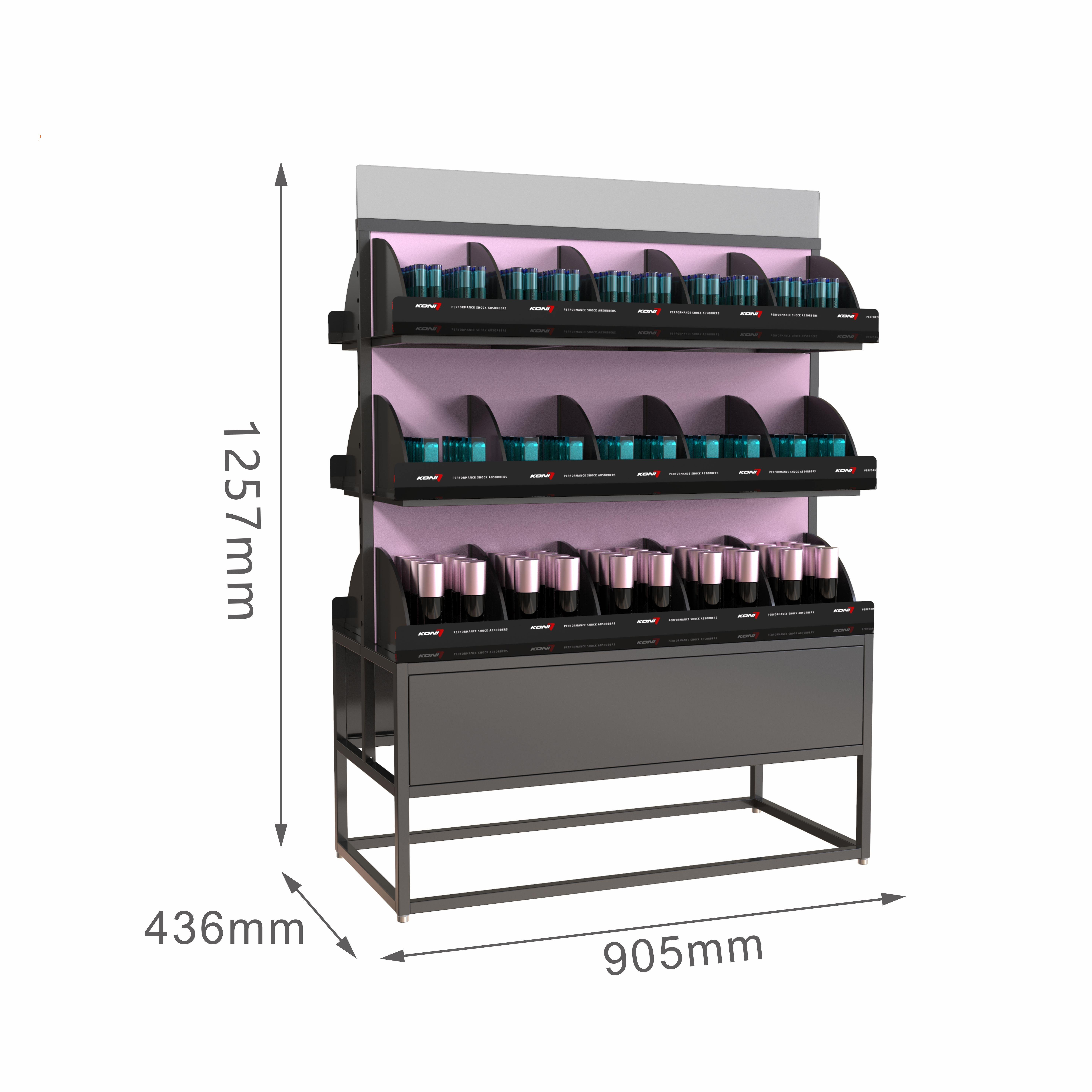 Customized Beauty And Skincare Store Display Rack Makeup Skincare Display Rack For Cosmetics Shelves