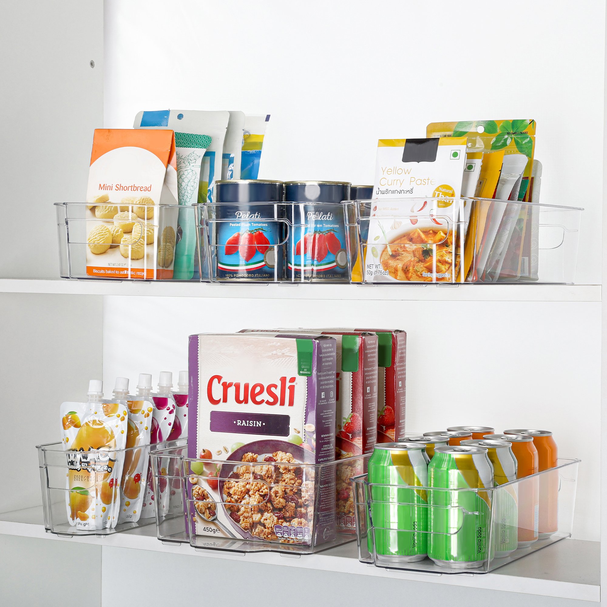 Organizer Bins Refrigerator Organizing Home Kitchen Pantry Organizers and Storage Containers Stackable Clear Plastic Storage Bin