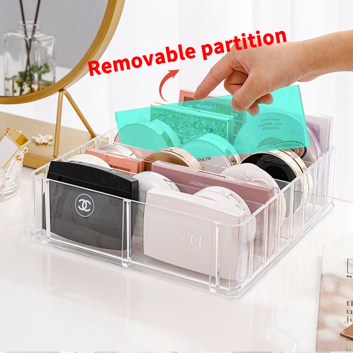 New Large Capacity Desktop Cosmetic Storage Box Organizer Plastic Vertical Desktop Eye Shadow Storage Rack