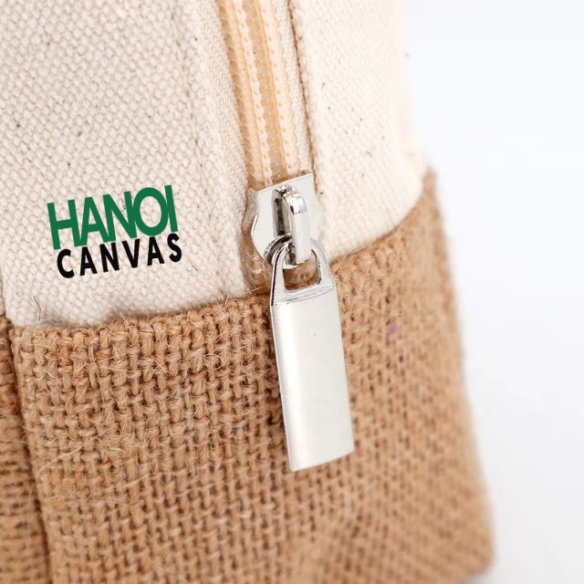 Personalized Custom Logo Travel Cotton Jute Cosmetic Makeup Accessories Skincare Organizer Storage Gift Case Bag Pouch