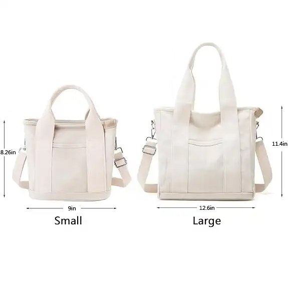 Women's Zipper Tote Bag Storage For Exercise Mini Shoulder Bag Small Tote Bag