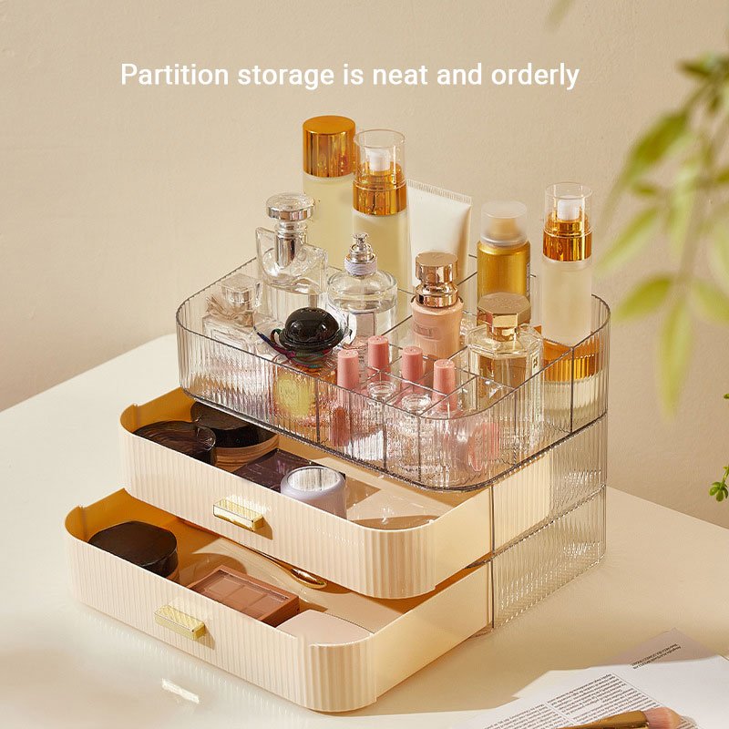 Makeup Organizer Transparent Plastic Stackable Cosmetics Storage Box New Style Plastic Make Up Skincare Display Case