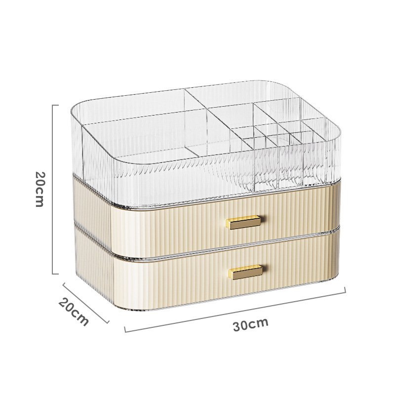Makeup Organizer Transparent Plastic Stackable Cosmetics Storage Box New Style Plastic Make Up Skincare Display Case