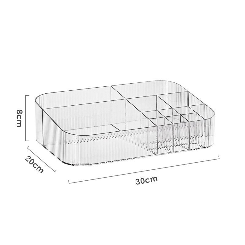 Makeup Organizer Transparent Plastic Stackable Cosmetics Storage Box New Style Plastic Make Up Skincare Display Case