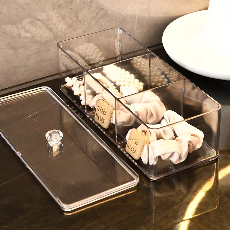 Dresser drawer type storage compartments transparent organizing box Lipstick sample cosmetics bedroom stationery storage box