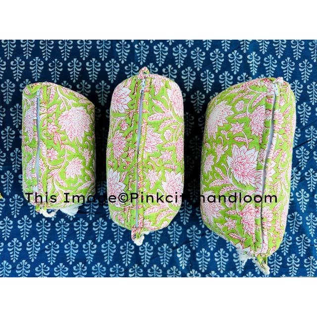Women Shopping Shoulder Bag Set Of 3 Pcs Toiletry Pouch Organizer Handmade Block Printed Toiletry pouch Makeup Accessory