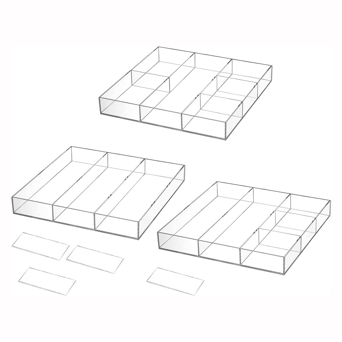 Premium Acrylic Drawer Organizer clear makeup holder desktop organizer for Home office living room