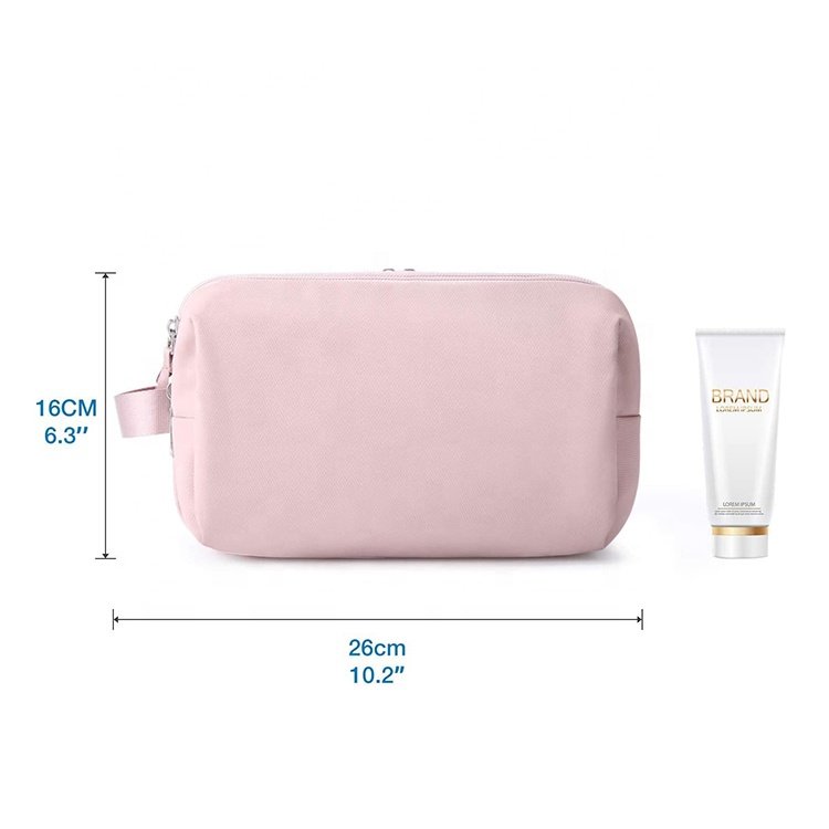 Large Vegan Leather Makeup Bag Zipper Pouch Travel Cosmetic Organizer for Women and Girls