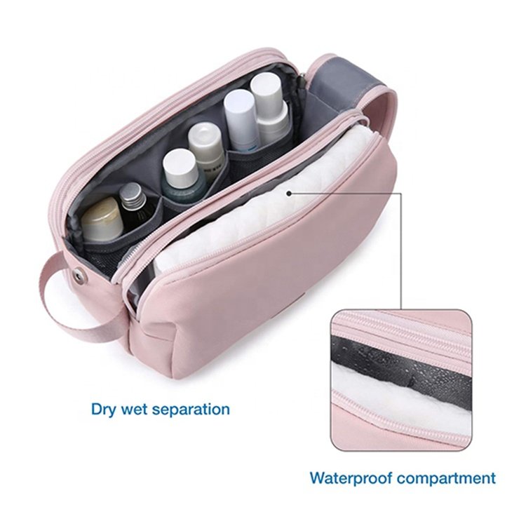 Large Vegan Leather Makeup Bag Zipper Pouch Travel Cosmetic Organizer for Women and Girls