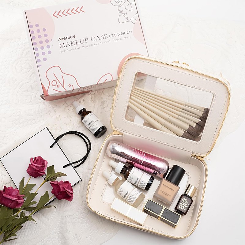 Europe and the United States best-selling TPU transparent waterproof makeup bag wholesale portable travel double makeup bag