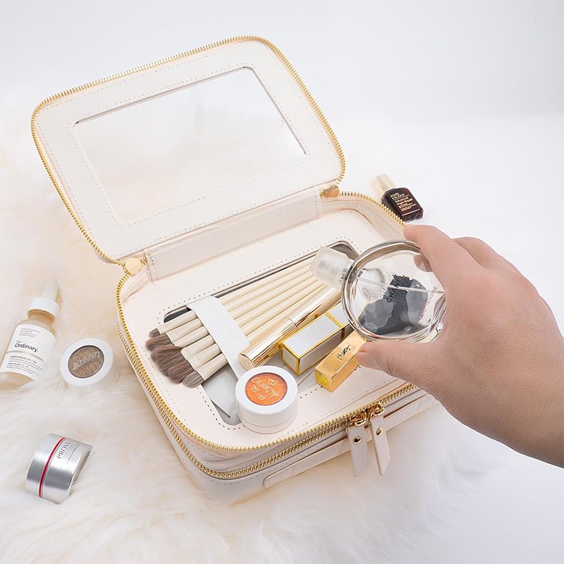 Europe and the United States best-selling TPU transparent waterproof makeup bag wholesale portable travel double makeup bag