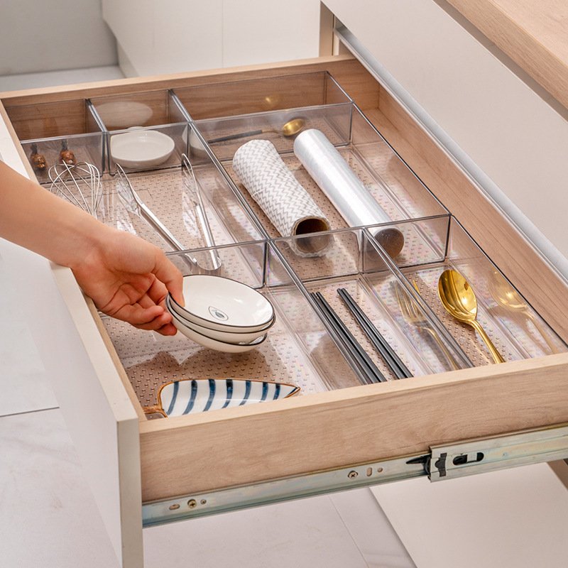 Multi-Functional Transparent Plastic Storage Box for Office Tools Makeup Organizer Snack Container Jewelry Use