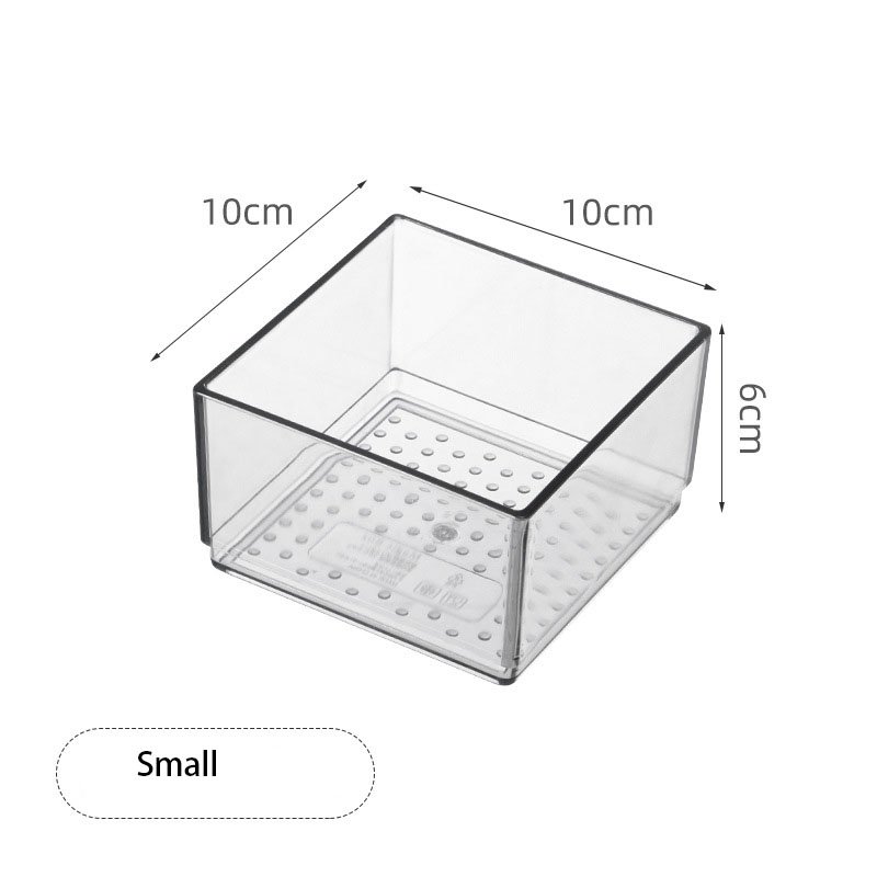 Multi-Functional Transparent Plastic Storage Box for Office Tools Makeup Organizer Snack Container Jewelry Use
