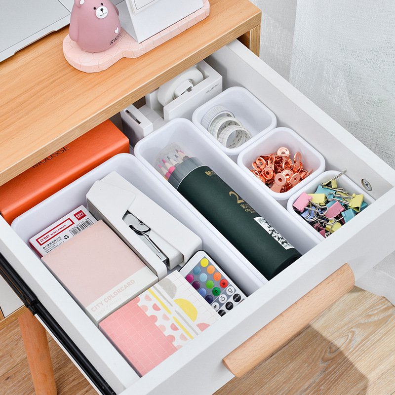 8pcs Household Drawer Organizers Dustproof Women Makeup Organizer For Kitchen Bathroom Accessories Desk Stationery Storage Box
