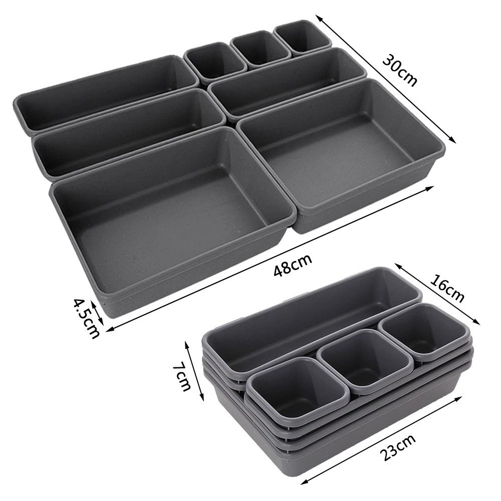 8pcs Household Drawer Organizers Dustproof Women Makeup Organizer For Kitchen Bathroom Accessories Desk Stationery Storage Box
