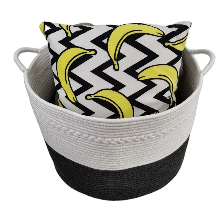 XXXL Large Soft and Safe Cotton Rope Basket Extra for Kid's Room Laundry Hamper Storage Organizing Bag
