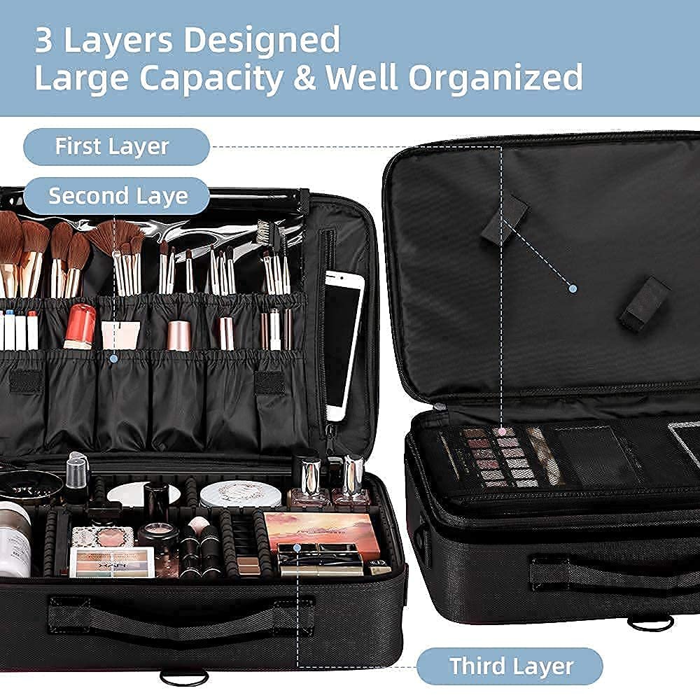 Large Capacity Makeup Bag Cosmetic Box Professional Makeup Case Custom Logo