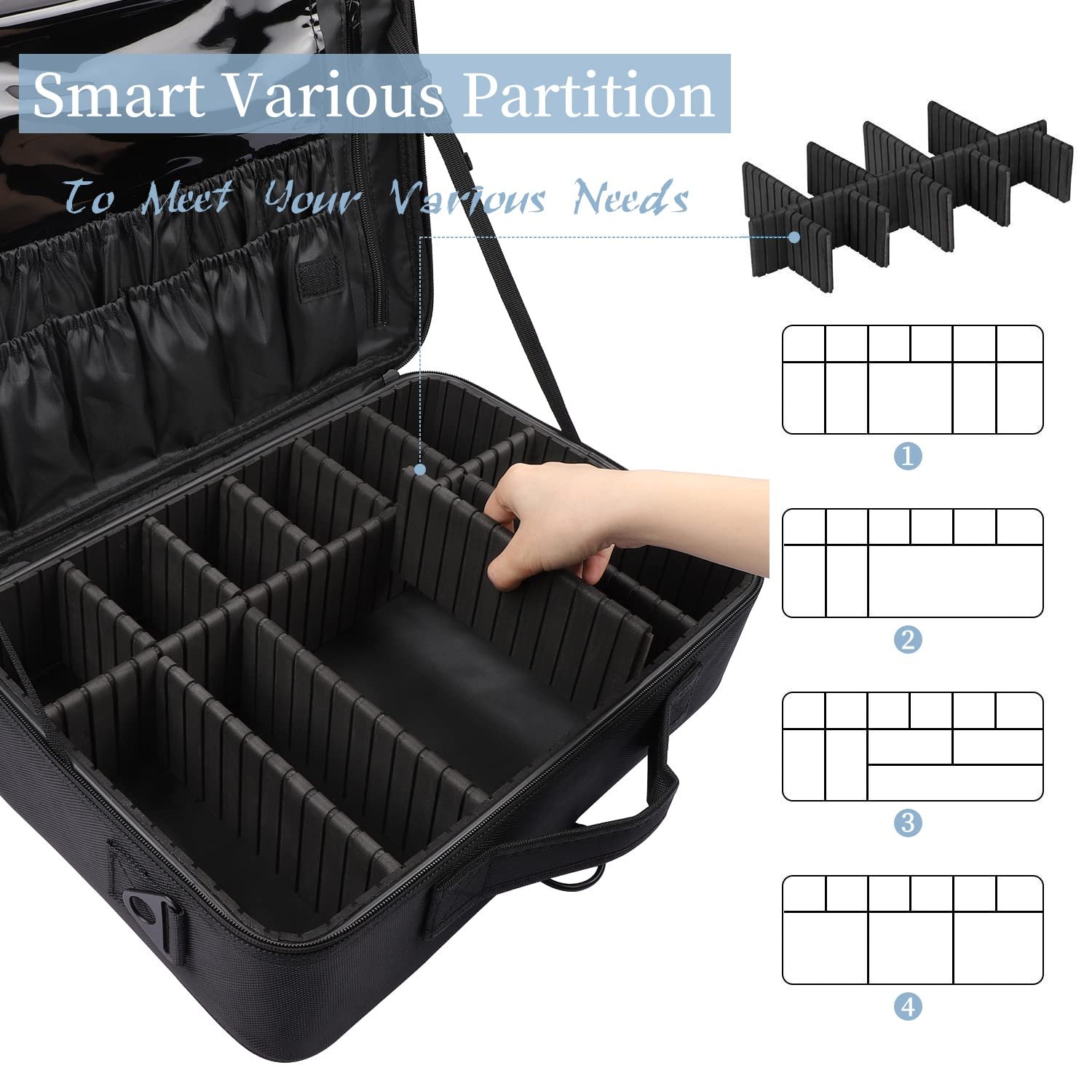 Large Capacity Makeup Bag Cosmetic Box Professional Makeup Case Custom Logo