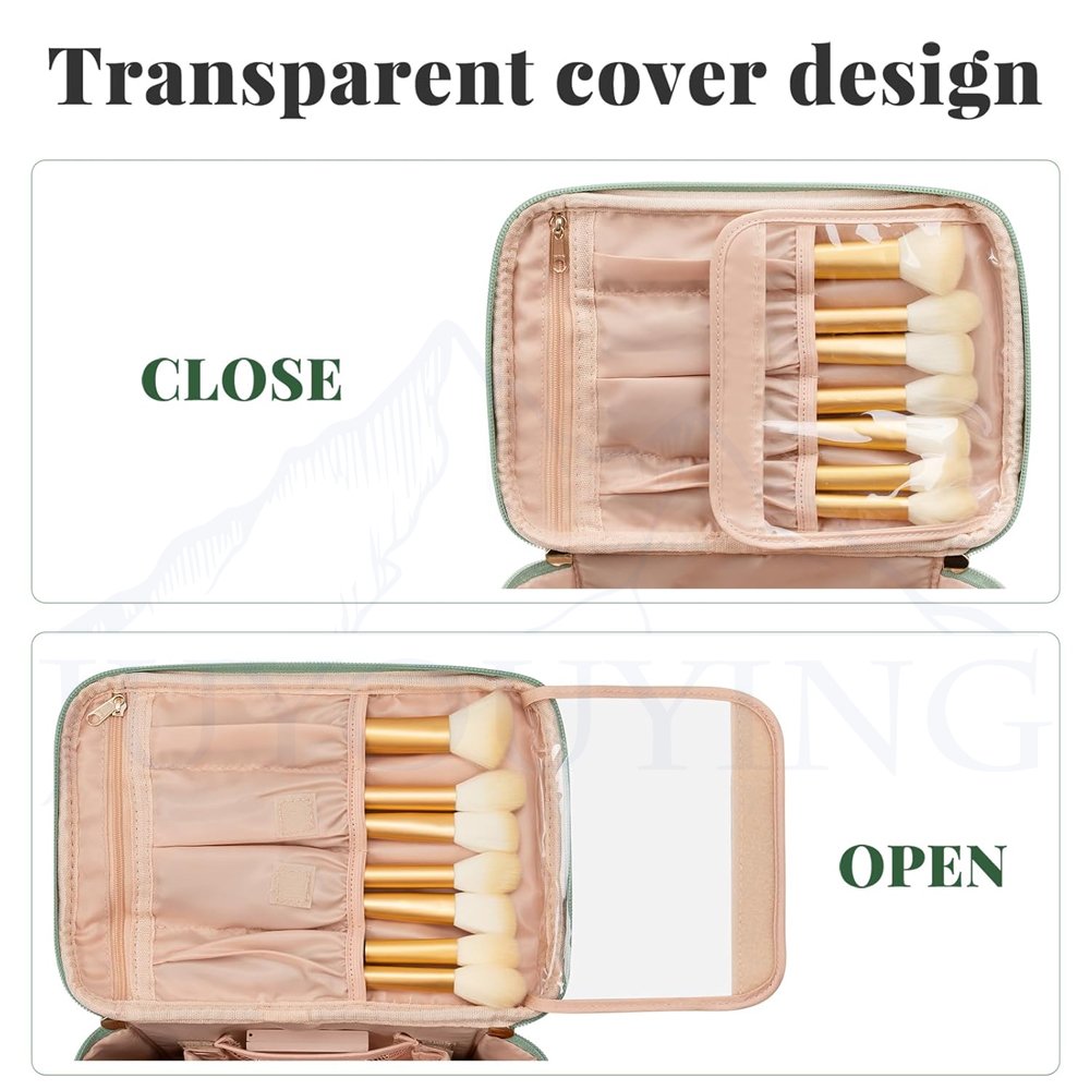 Quilted Makeup Handbag Advanced Travel Storage Cosmetic Large Capacity Multifunctional Portable Diamond Fashion Pu Material