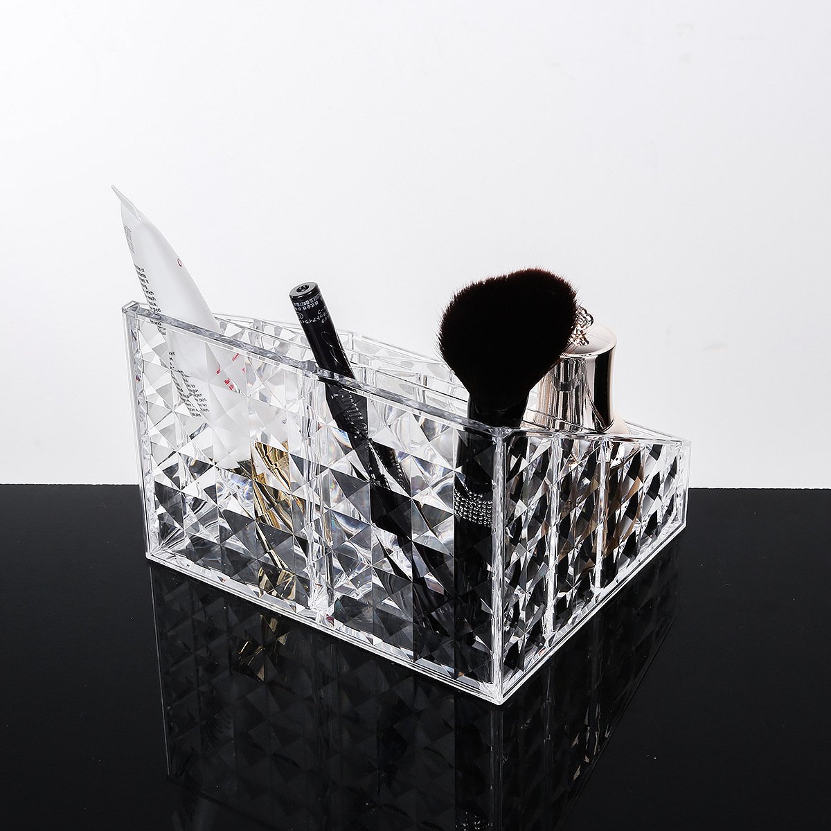 Acrylic transparent desktop storage display stand lipstick makeup brush Cosmetics storage office desktop pen holder