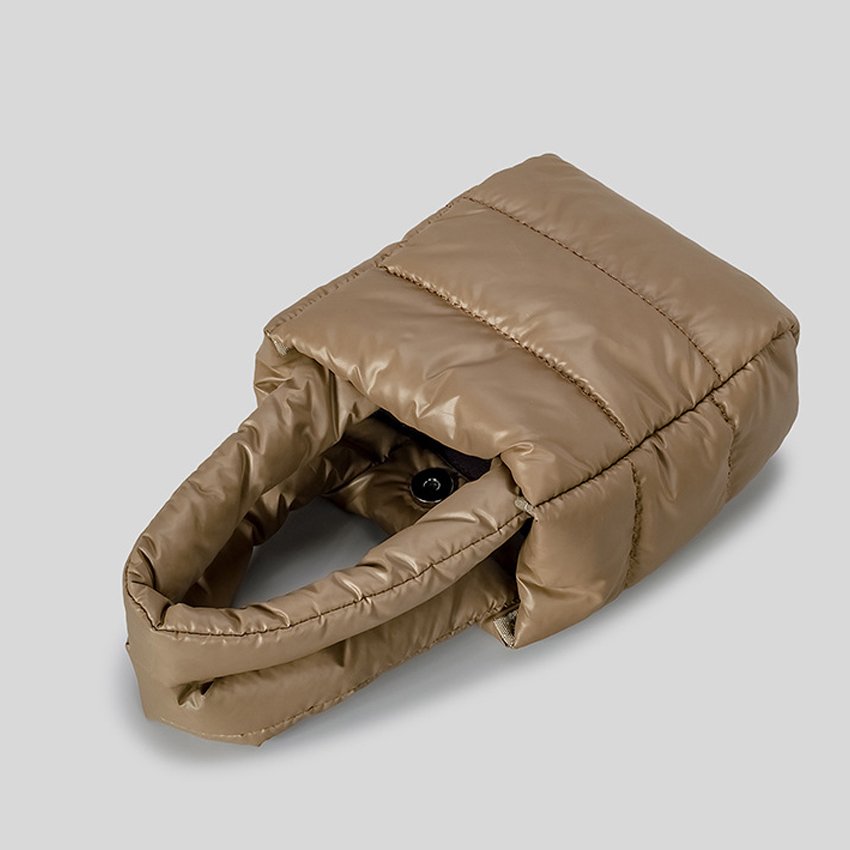 Hot Sale Winter Nylon Quilted Hand Bag Small Women Shoulder Bag Travel Puffy Cosmetic Padded Bag Custom Logo