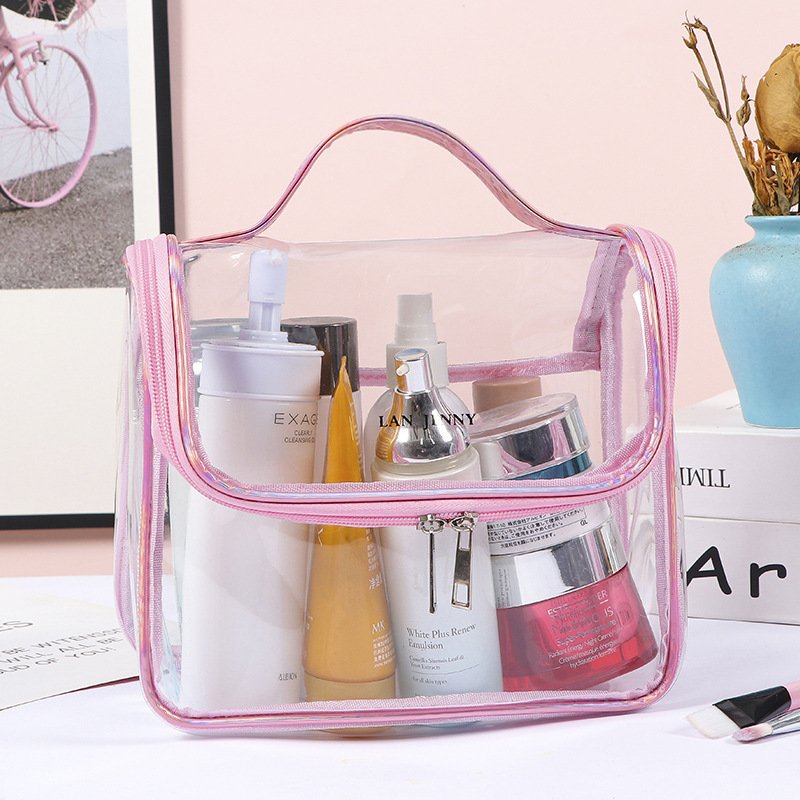 New Designed Custom Luxury Portable Storage Organizer Wash Bag PVC Cosmetic Bag Transparent Clear Makeup Bags