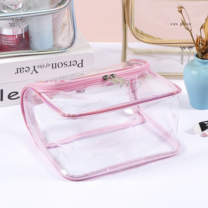 New Designed Custom Luxury Portable Storage Organizer Wash Bag PVC Cosmetic Bag Transparent Clear Makeup Bags