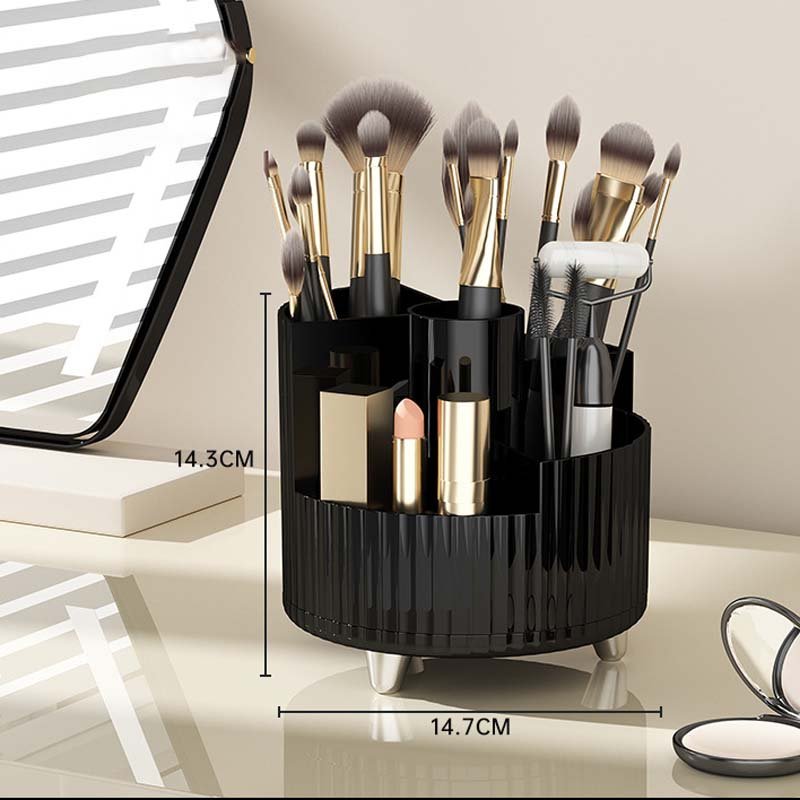 rotating makeup organizer and storage cosmetic makeup brush organizer