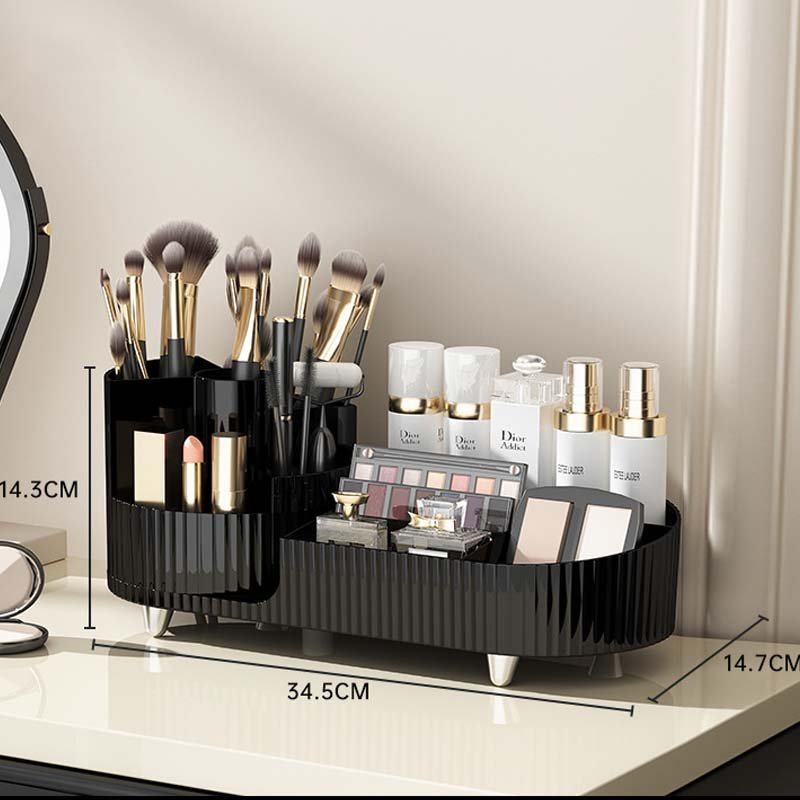 rotating makeup organizer and storage cosmetic makeup brush organizer