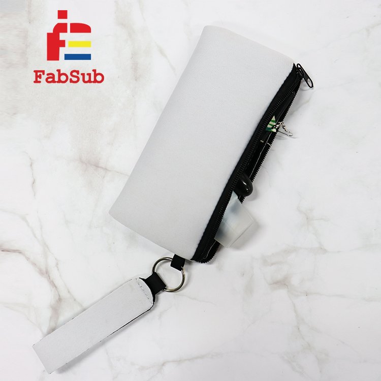New Design Blank Coin Bag for Custom Printing White Neoprene Coin Purse with strap Women Mini Bag Sublimation Wallet Bag