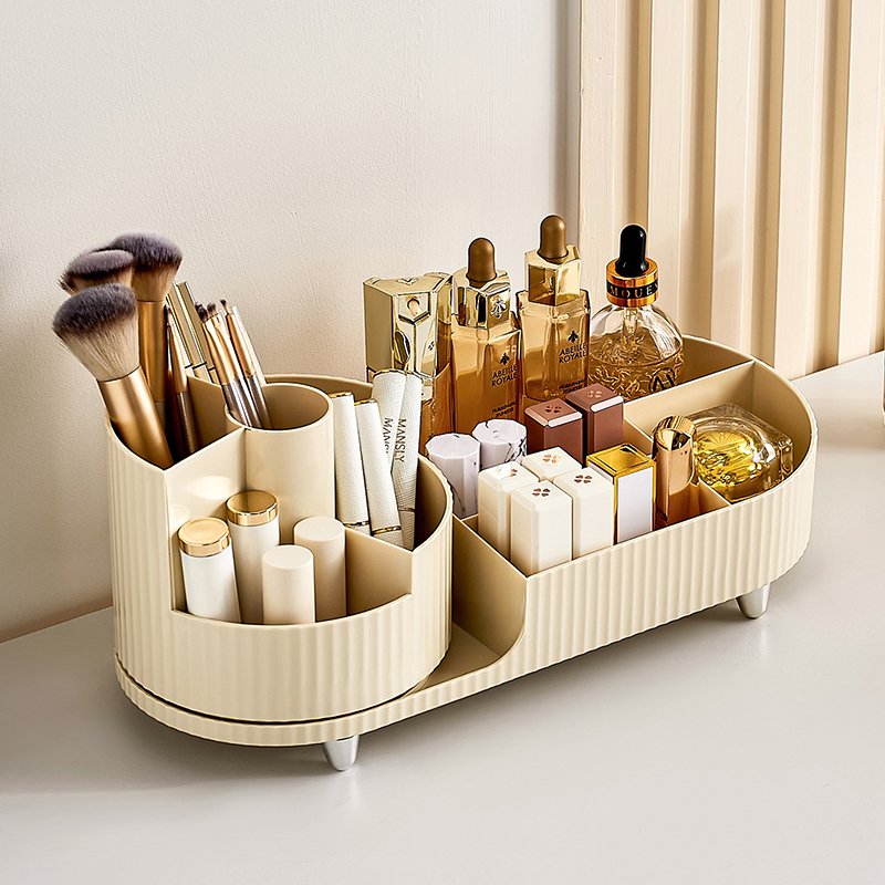 Rotating Makeup Brush Organizer Make up Brushes Cup for Cosmetics Desktop Storage Tray for Cosmetics 360 degree rotating
