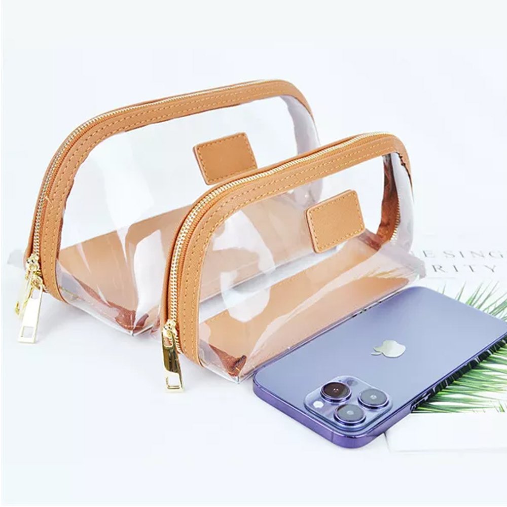 Wholesale Transparent Durable Tpu Storage Organizers Pouch Clear Custom Logo Makeup Bag