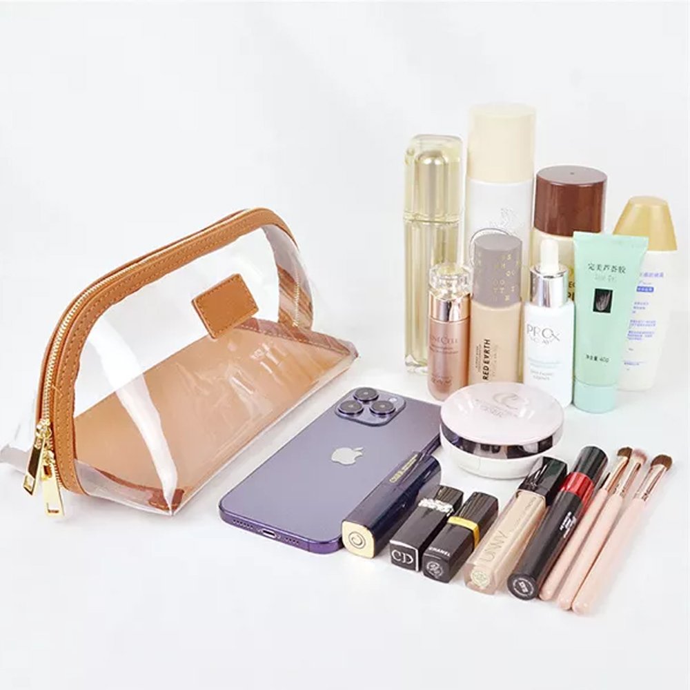 Wholesale Transparent Durable Tpu Storage Organizers Pouch Clear Custom Logo Makeup Bag